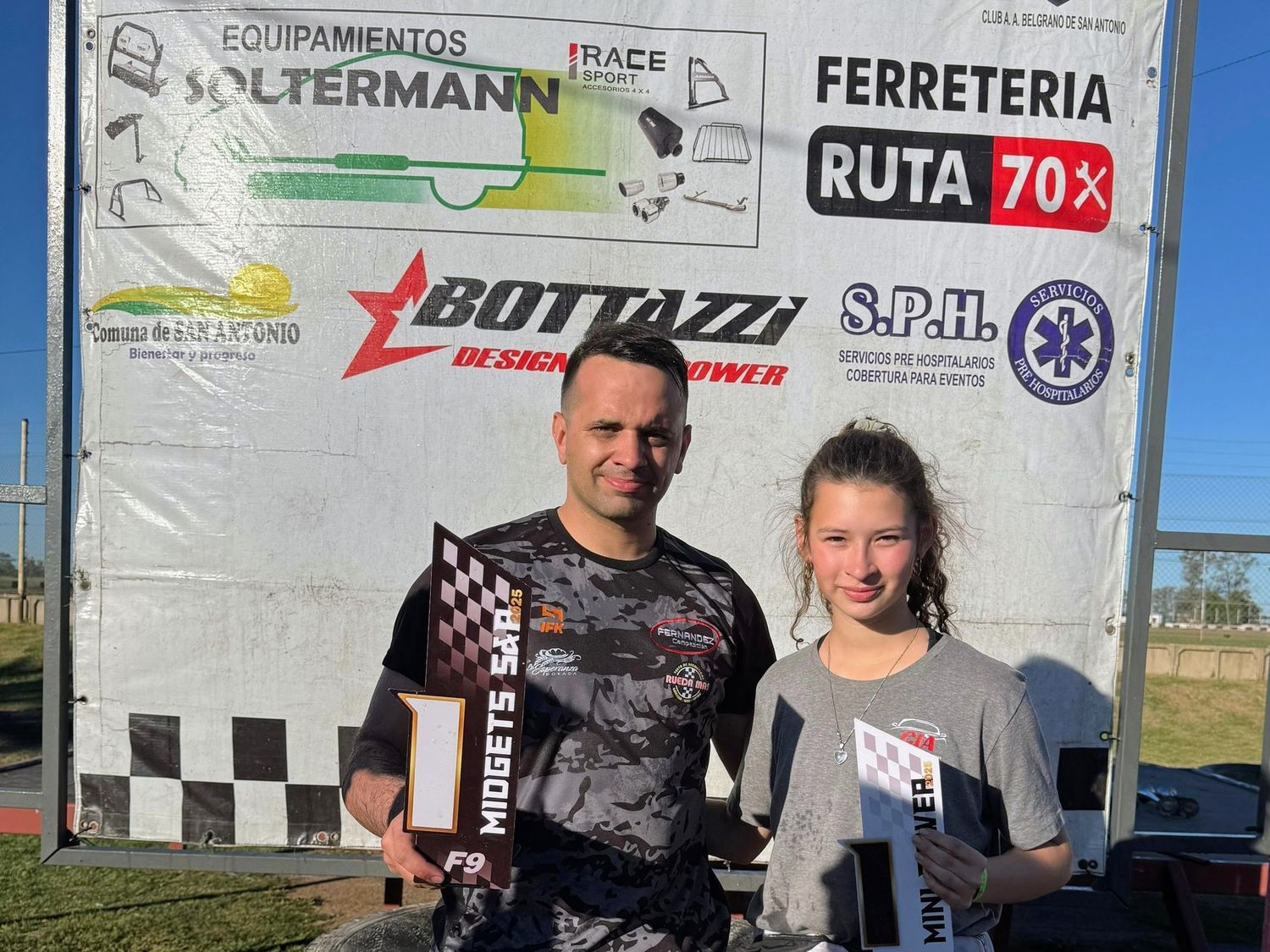 Los ganadores en San Antonio: Cristian Fernández y Trini Windholz.Foto: