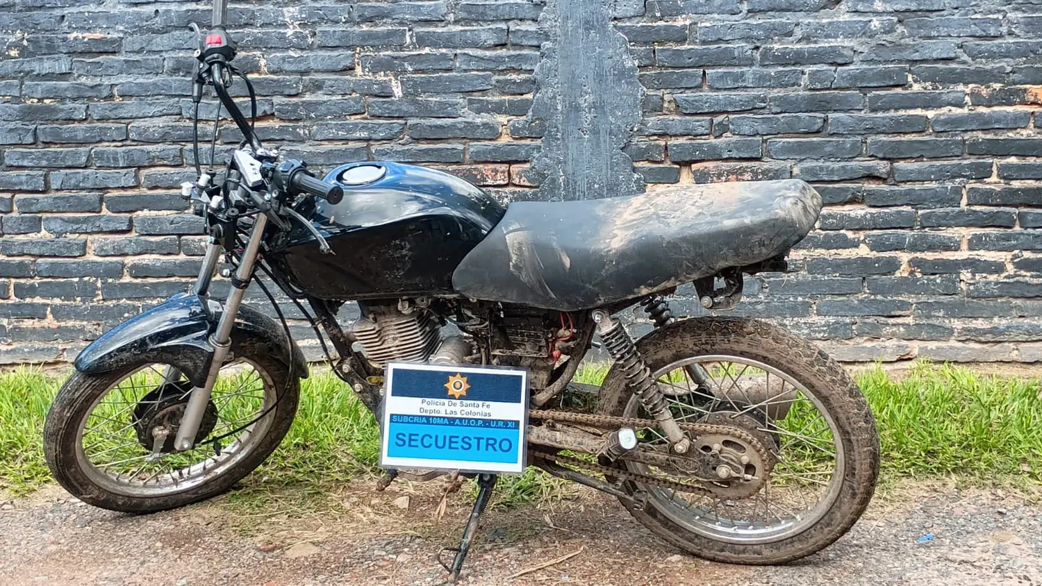 Recuperaron en San Jerónimo del Sauce una moto robada días atrás en San Carlos