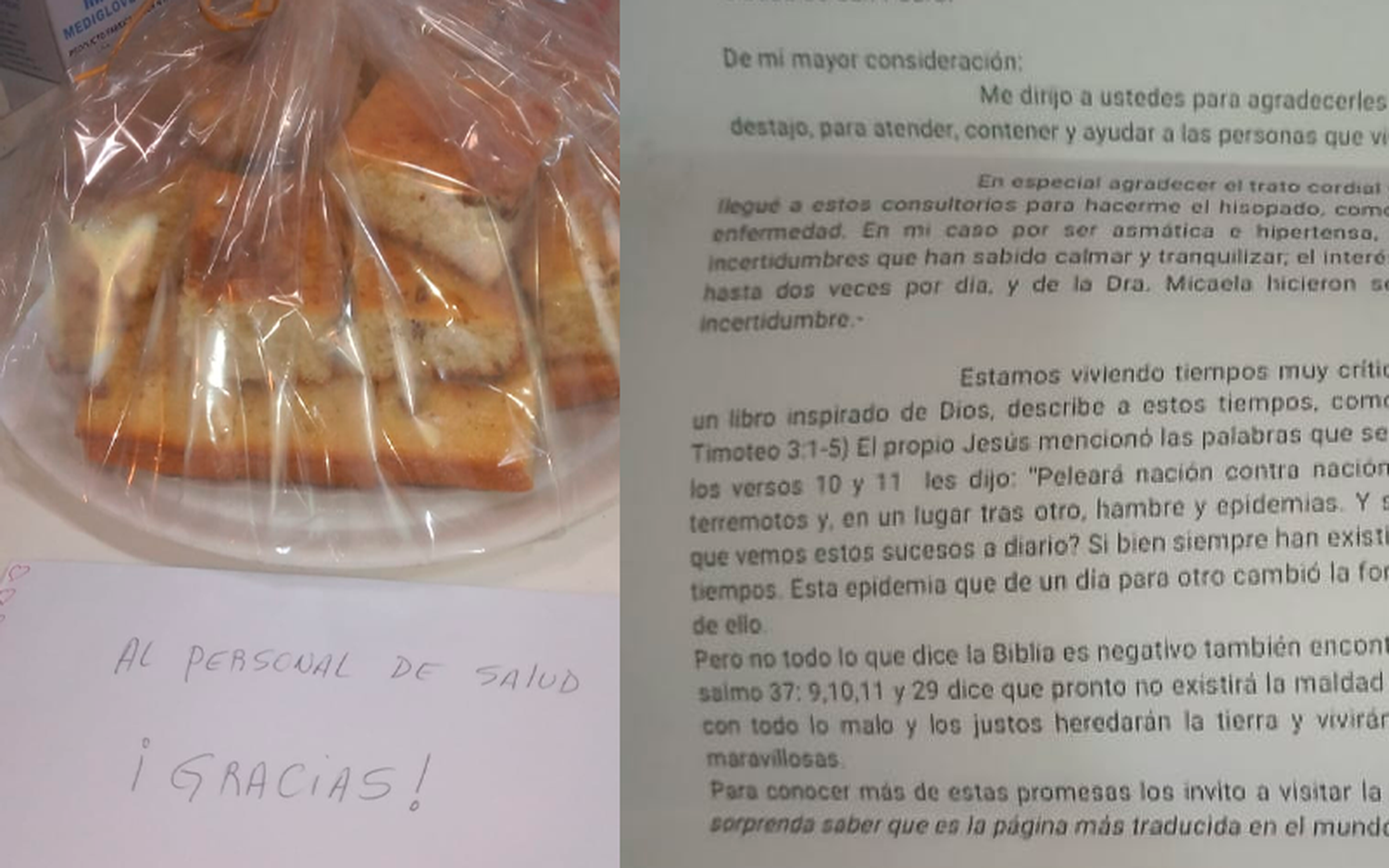 Trabajadores de los consultorios amarillos agradecen este gesto
