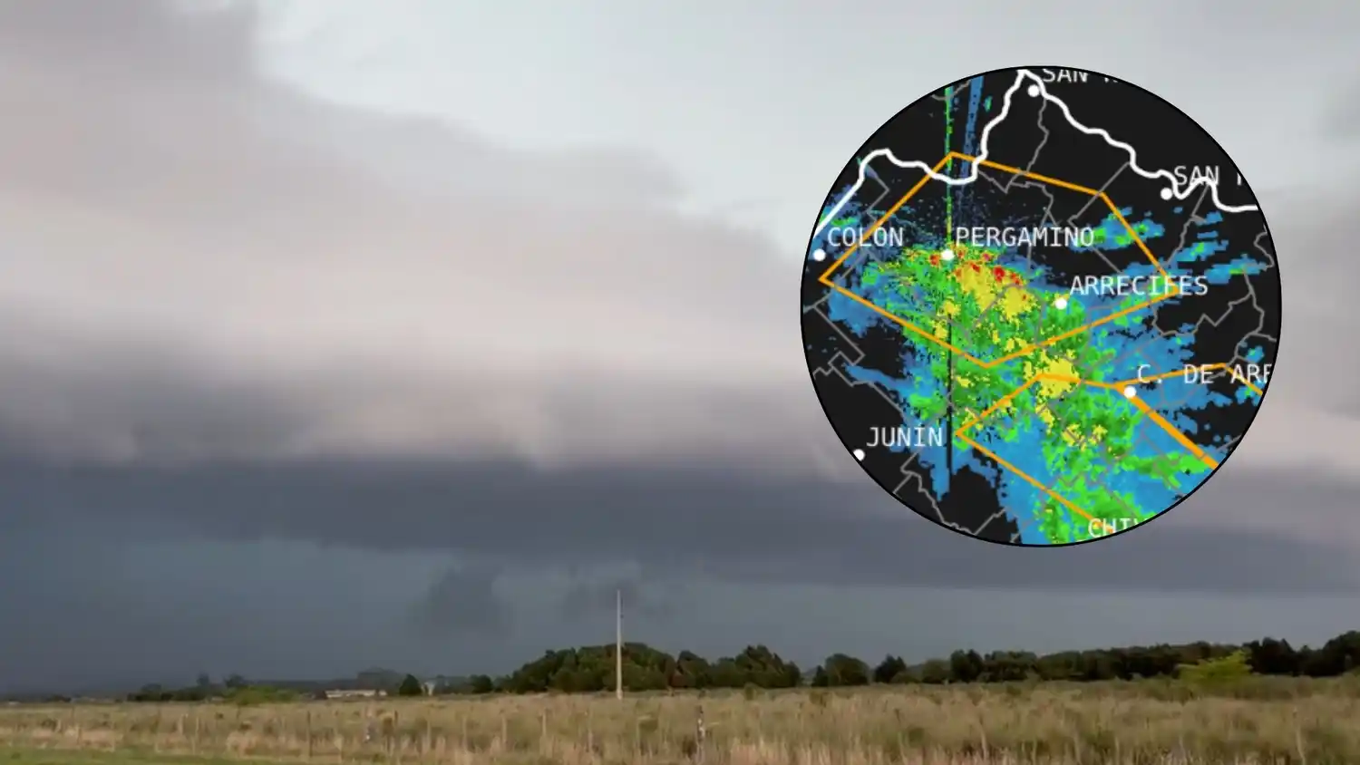 El aviso refiere a tormentas fuertes con lluvias intensas para San Pedro.