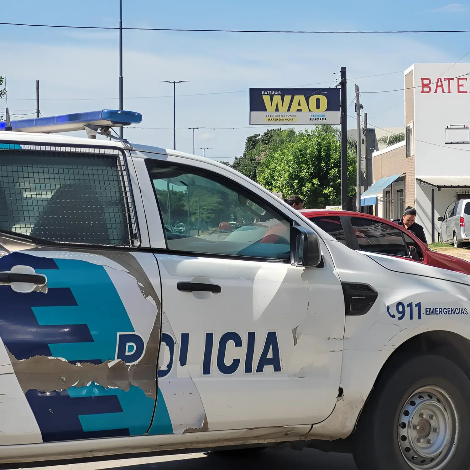 La policía arribó tras ser alertada del siniestro.