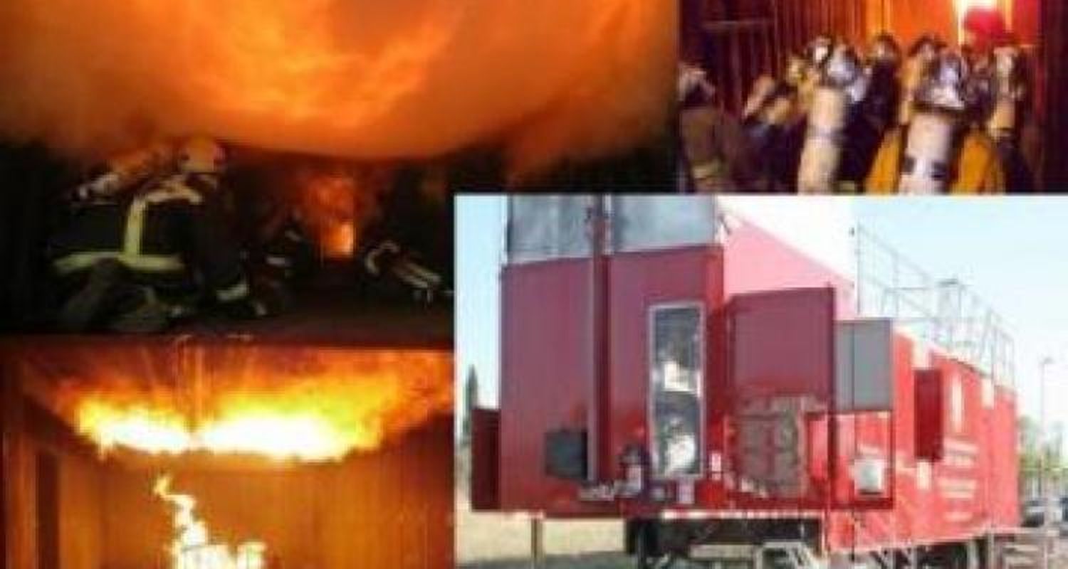 Simulador rodante para los bomberos de la zona