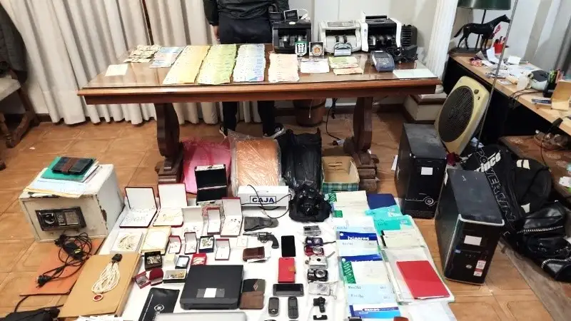 Material incautado por el poder judicial días después el robo.