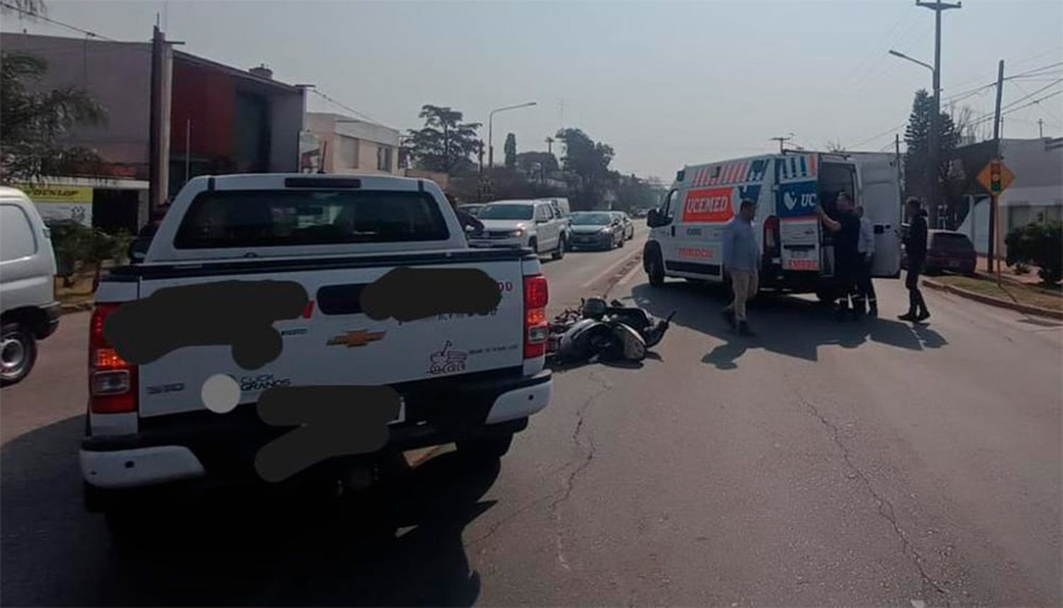 El choque se produjo en el cruce de Avenida Urquiza e Independencia.