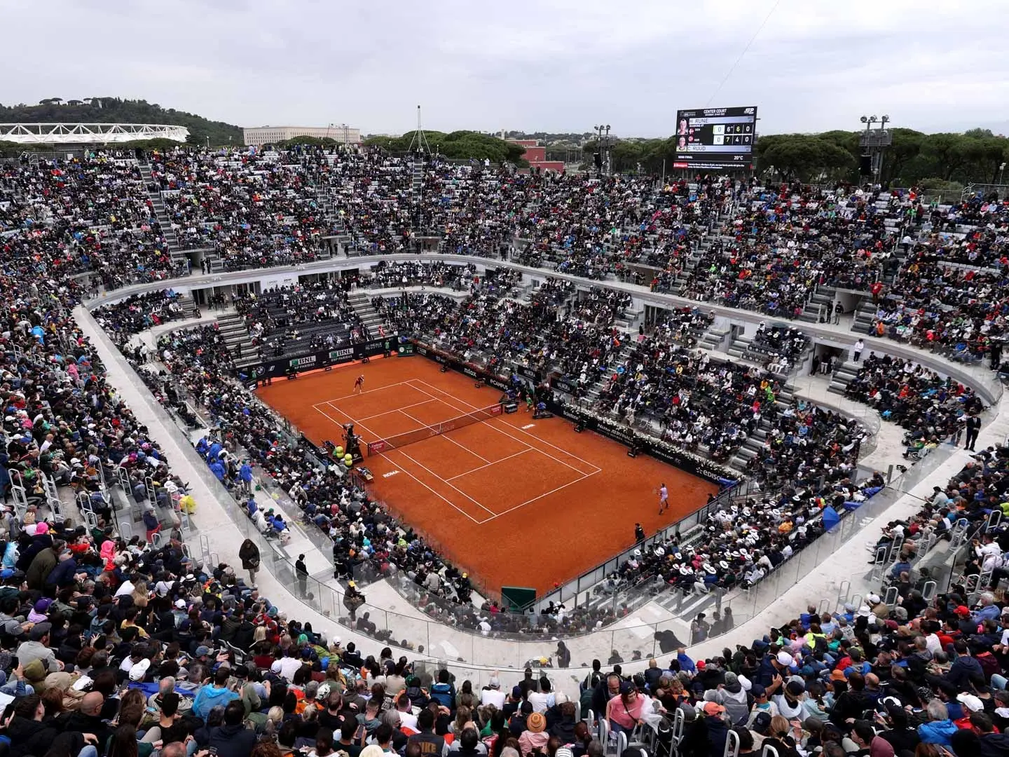 Roma albergará a siete tenistas argentinos a partir de hoy. Foto:ATP Tour