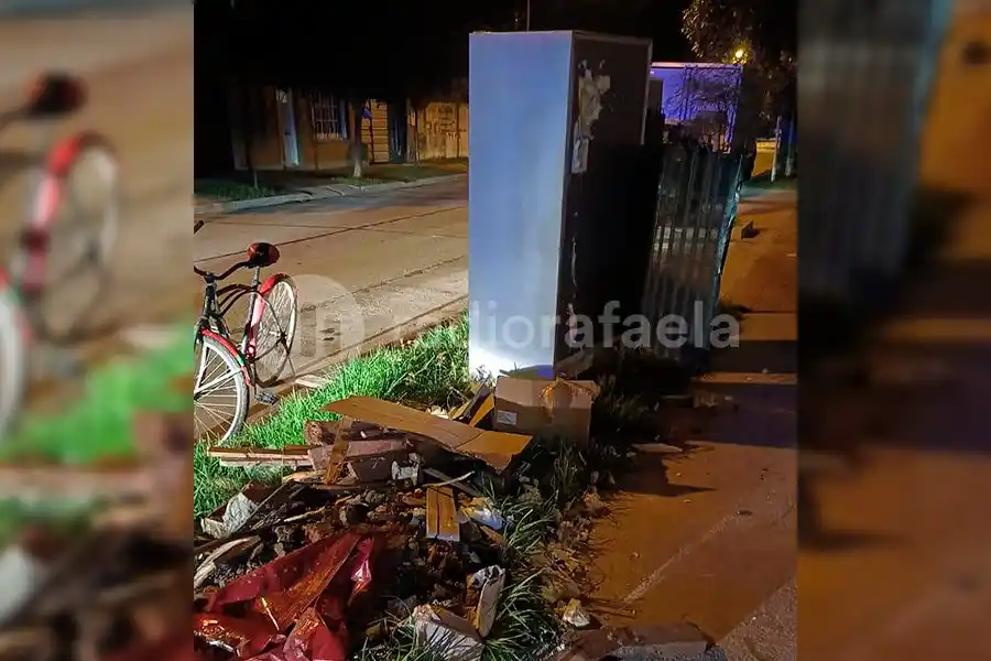 Lo atraparon en plena madrugada destrozando una heladera