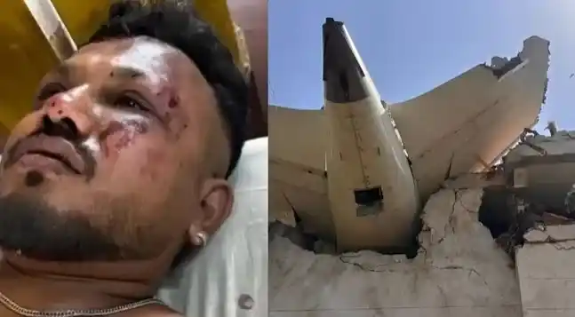 Impactante escape en India: el único sobreviviente de la tragedia aérea salvó su vida saltando al vacío