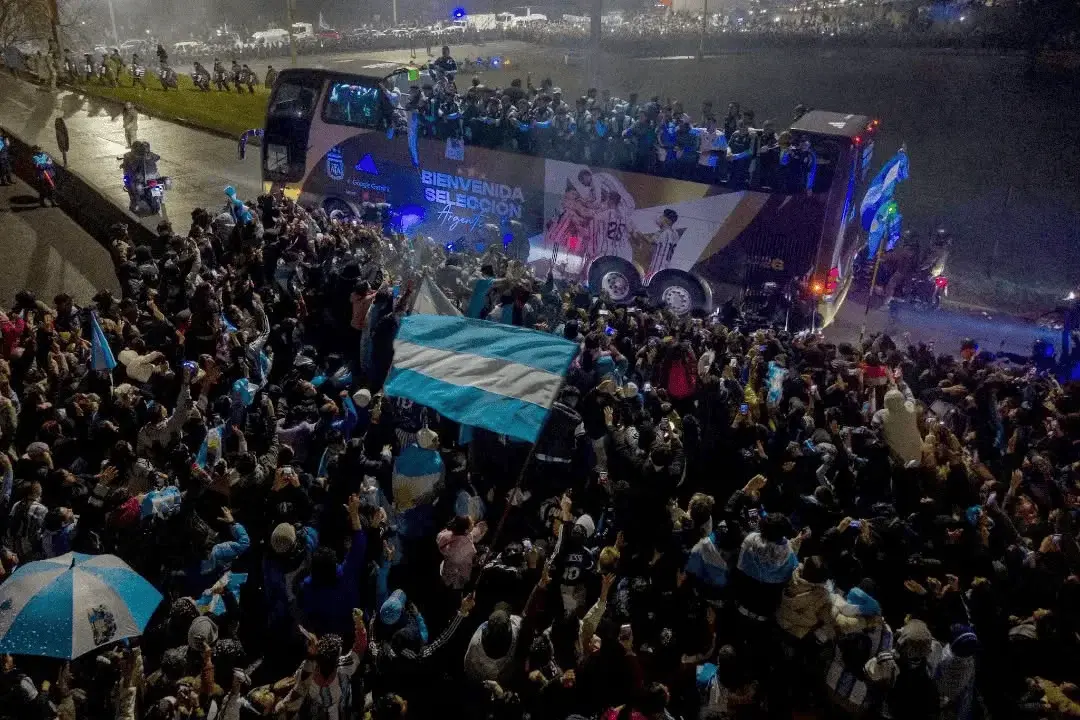Llegó parte de la la selección a Ezeiza.