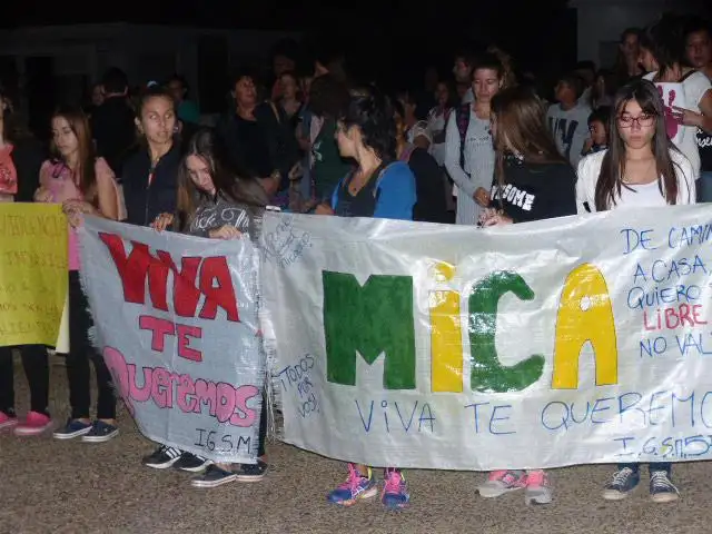 Marcha Solidaria por Micaela Garcia en Galarza