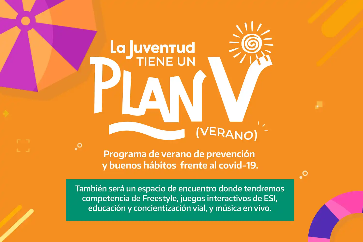 Plan V: acciones de verano destinadas a las juventudes