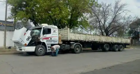 Camión infraccionado por maniobra peligrosa