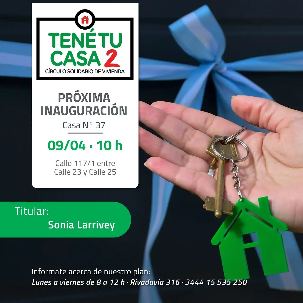 La Municipalidad de Gualeguay entrega una nueva vivienda del círculo solidario "Tené Tu Casa 2"
