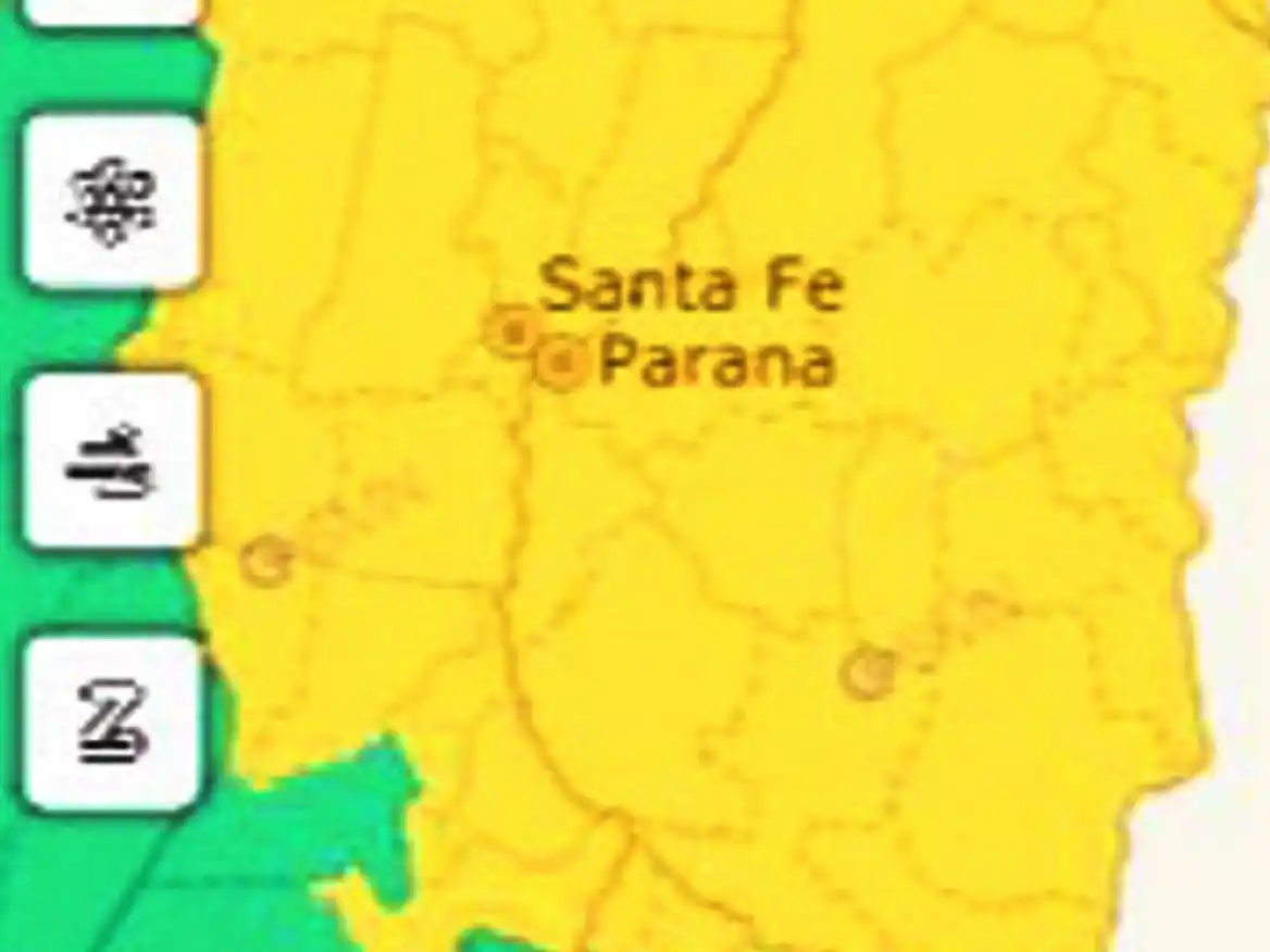 Alerta meteorológica por tormentas fuertes para hoy miércoles y mañana jueves