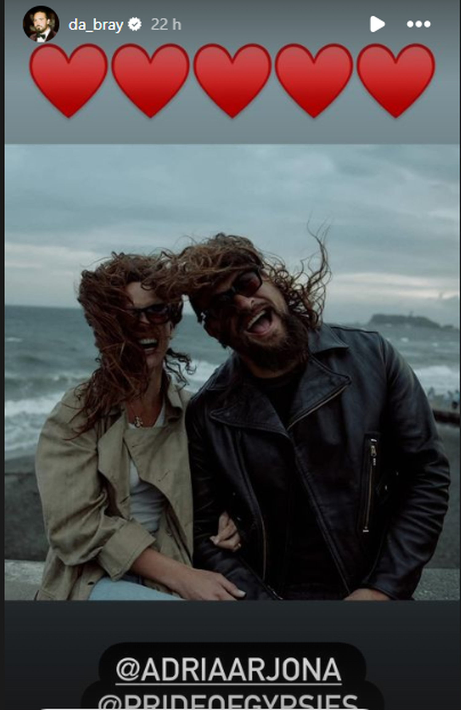 Jason Momoa y Adriana Arjona acabaron con los rumores. Foto Instagram
