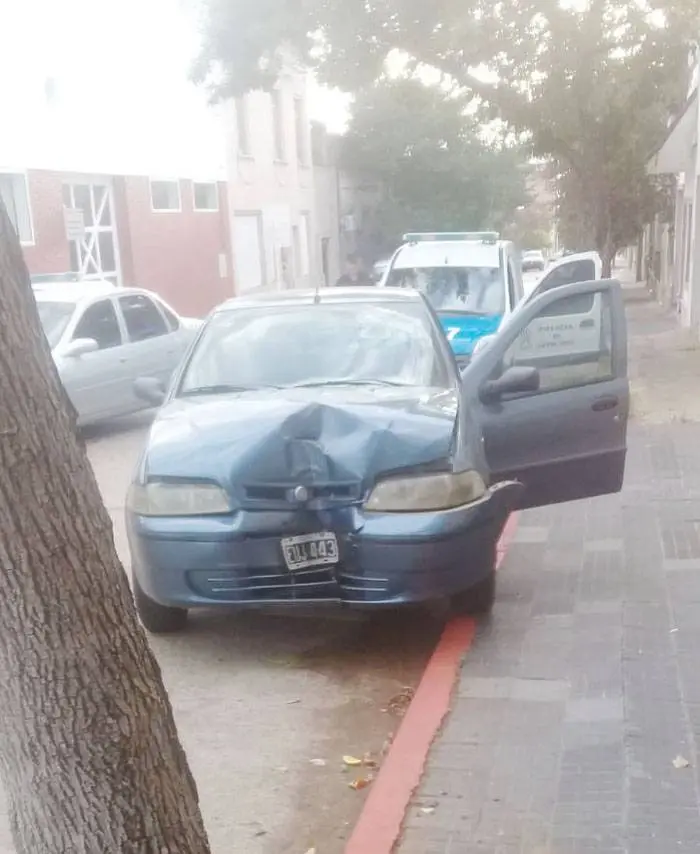 Conduciendo colisionó  contra un árbol  en calles céntricas