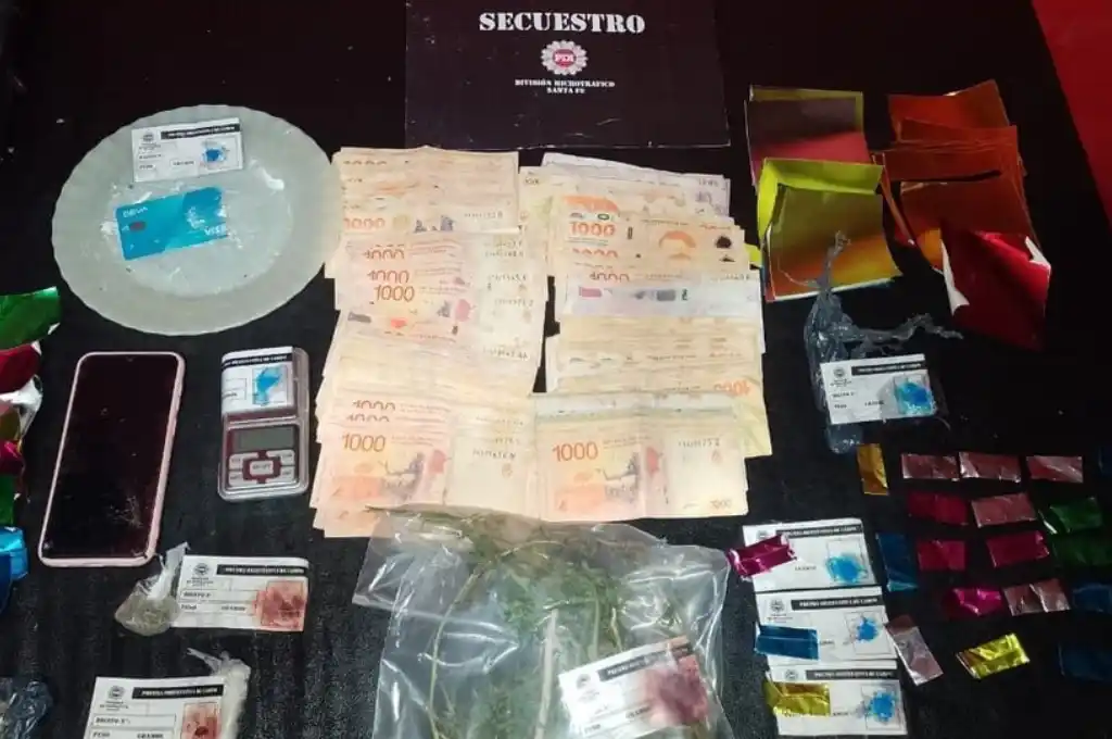 Parte de lo secuestrado