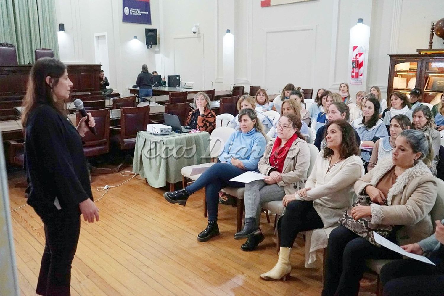 Reunión en el Concejo. Para implementar la ley de educación ambiental