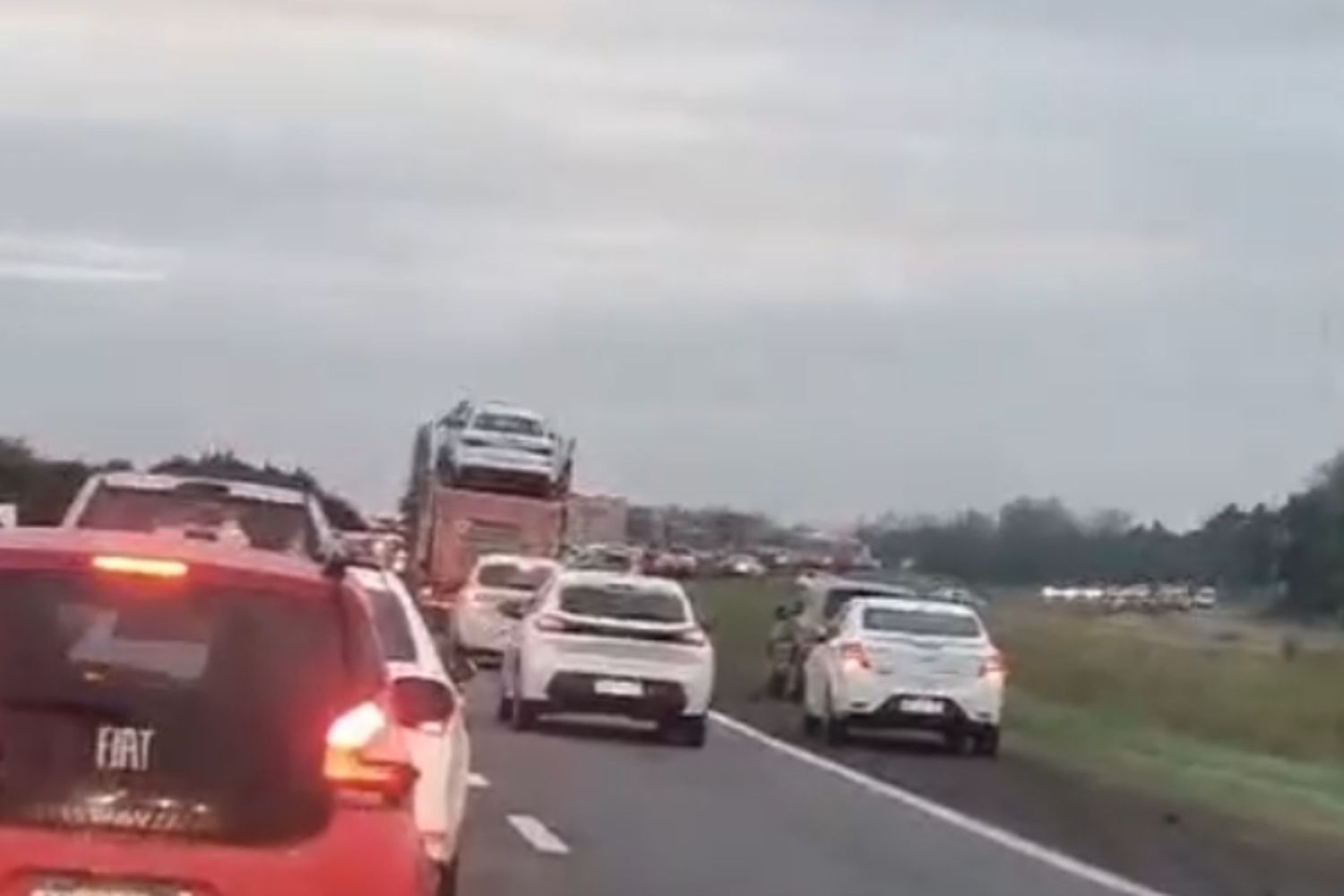 Choque en cadena con heridos en la Autopista Rosario-Córdoba