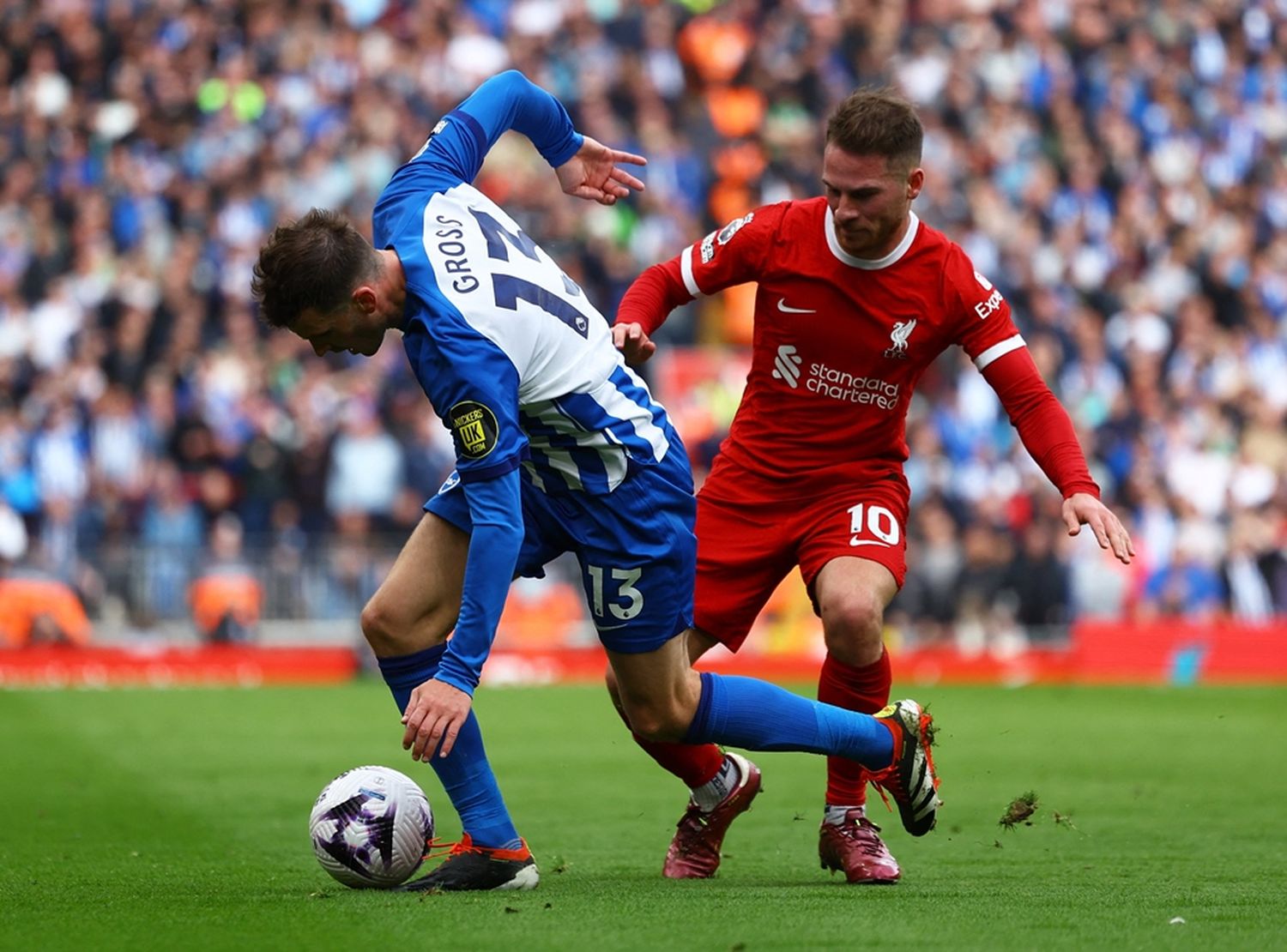 Asistencia de Mac Allister para el triunfo de Liverpool