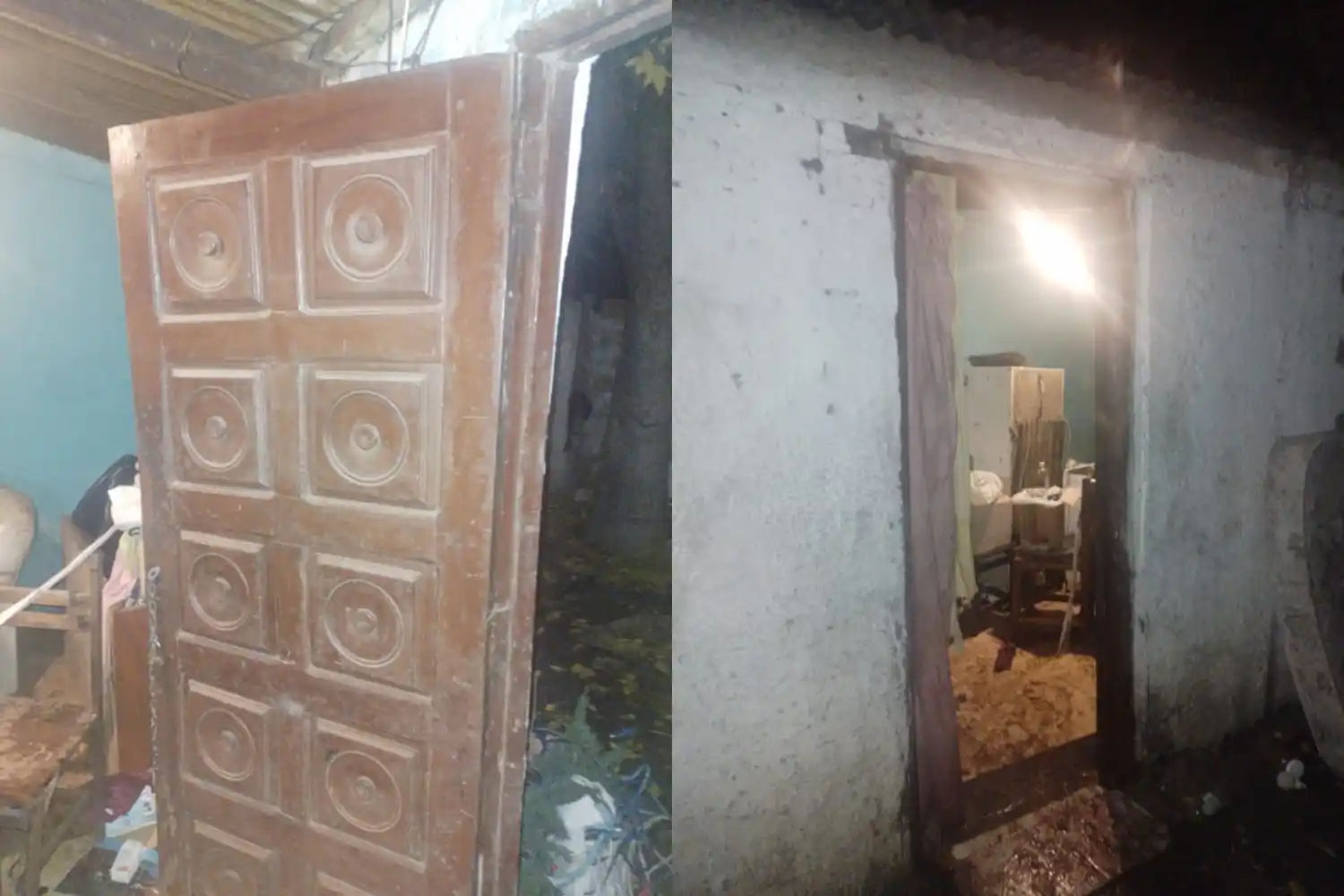 La joven dañó la puerta de acceso con fines de usurpación.