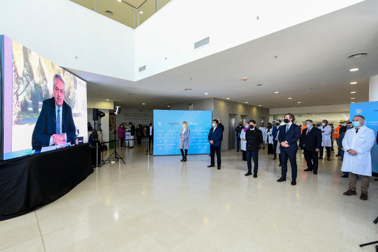 El Presidente participó de la apertura de los hospitales Favaloro en La Matanza y el modular Covid-19 en Mar del Plata