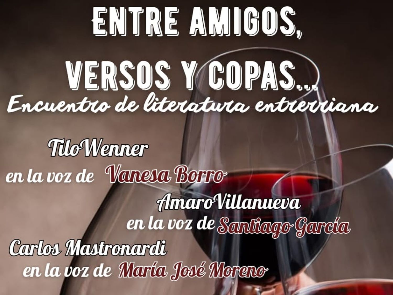 imagen Entre amigos, versos y copas: un brindis por la literatura entrerriana
