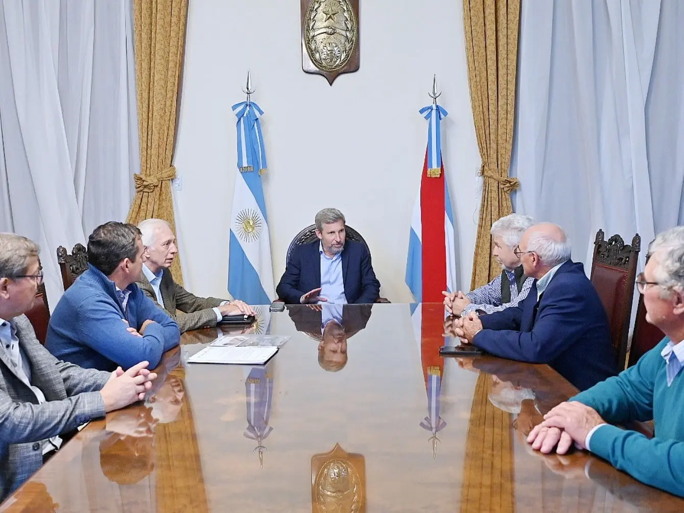 Frigerio y dirigentes rurales avanzaron en la puesta en marcha de un nuevo puerto cerealero en La Paz