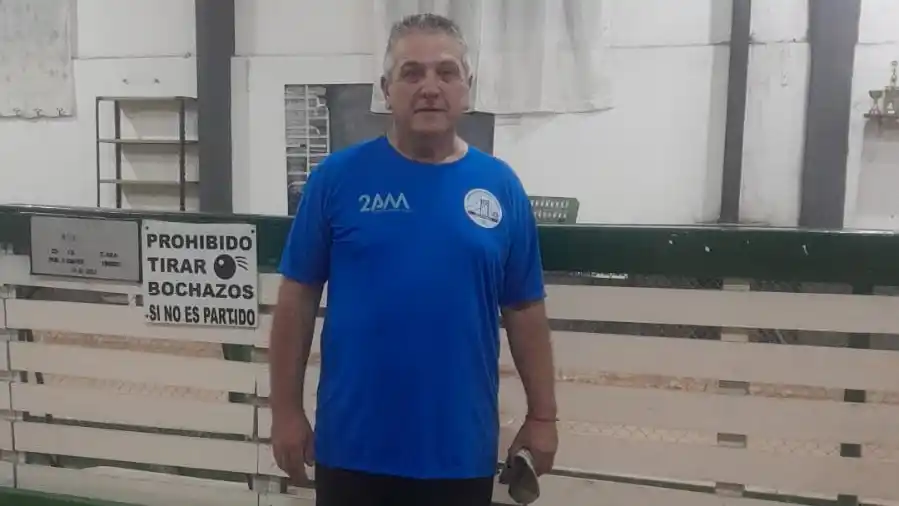 Máximo Alberto González el representante local en el Zonal de Bochas