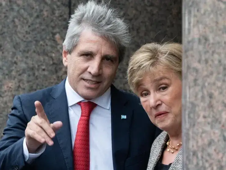 Luis Caputo y Kristalina Georgieva.