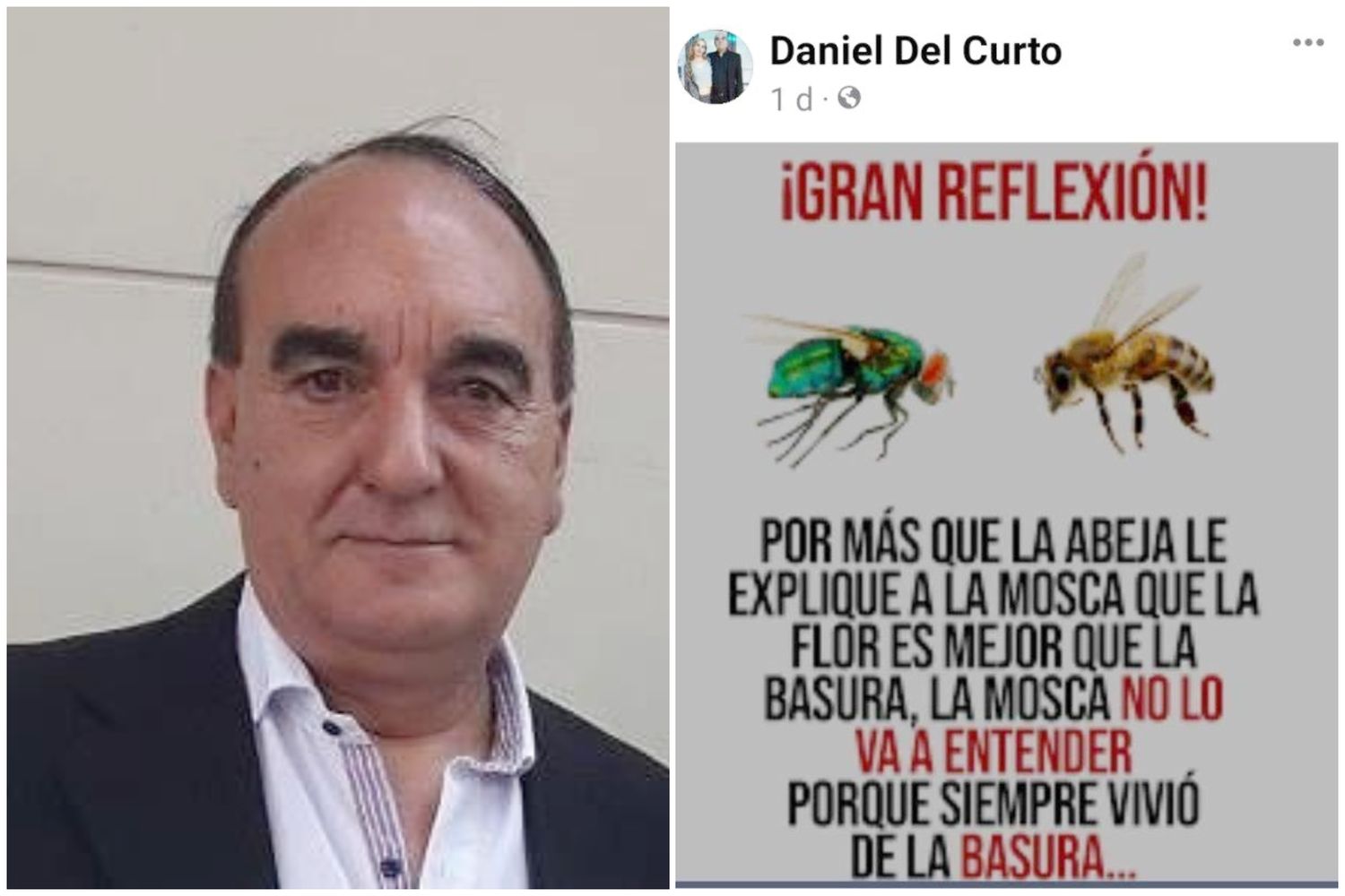 Daniel Del Curto publicó una polémica reflexión tras la derrota de LLA en Berisso.