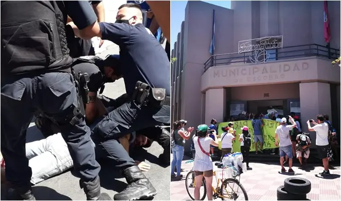 Escobar: Intervino la Policía en protesta de los vecinos desalojados del Barrio Stone