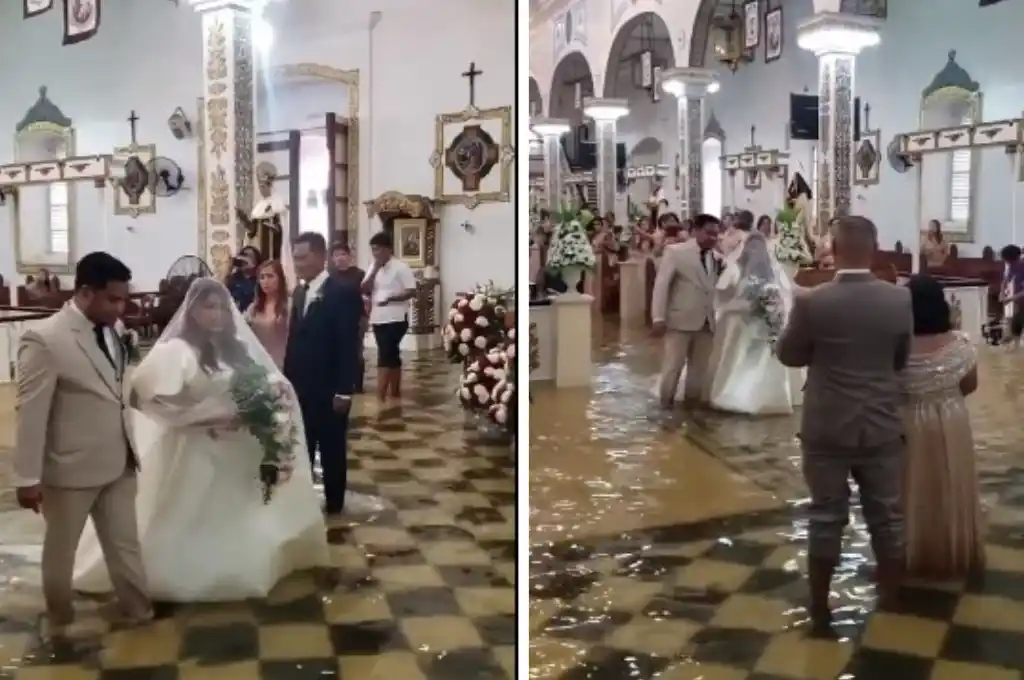 El tifón Doksuri en Filipinas no evitó que se celebrará la boda