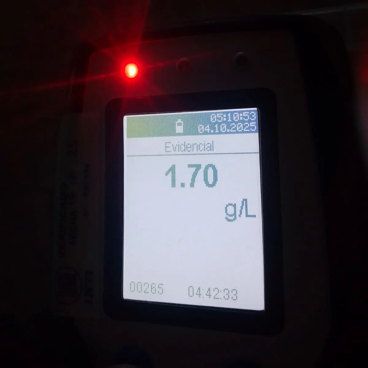 Controles positivos por alcoholemia
