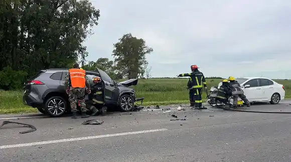 Choque frontal en ruta 3, altura Monte: Un muerto y dos heridos