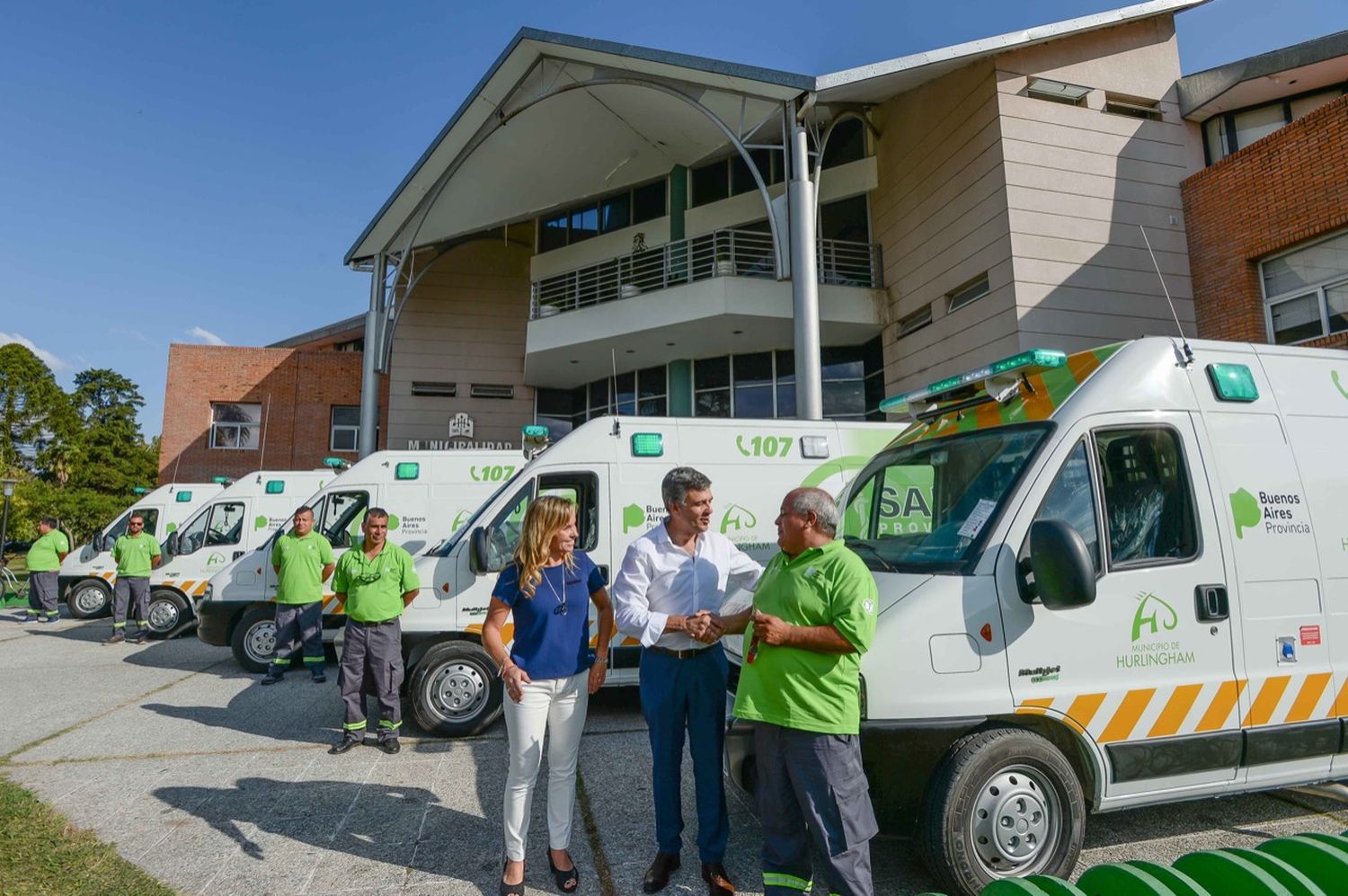 Hurlingham: El municipio sumó 5 nuevas ambulancias y completa una flota de 12 unidades