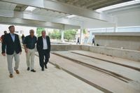 Lunghi supervisó los avances en  las obras del fondo educativo