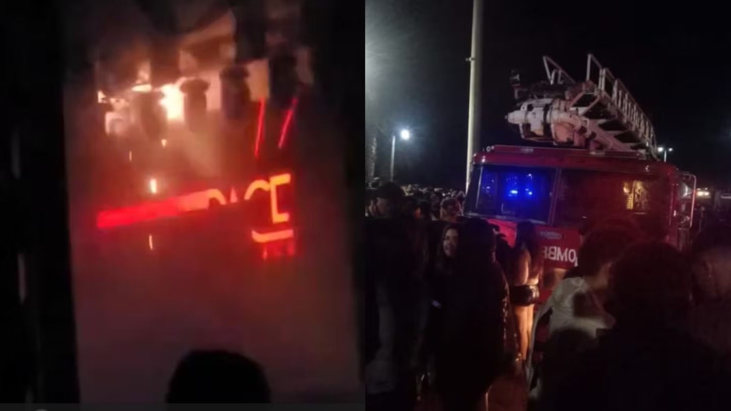 Evacuaron el boliche y tuvieron que intervenir los bomberos. (Foto: gentileza La 4x4 radio)