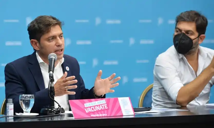 Kicillof anunció la vacunación libre contra el covid para mayores de 45 años