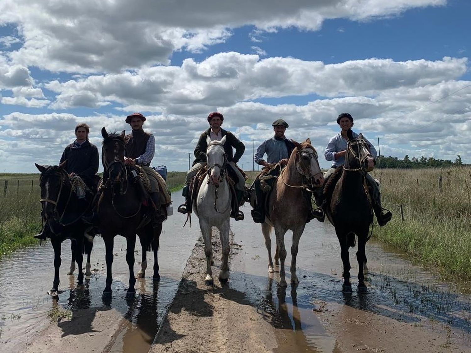 Reviviendo una hazaña familiar, cinco primos viajaron a caballo desde Jeppener hasta Tandil