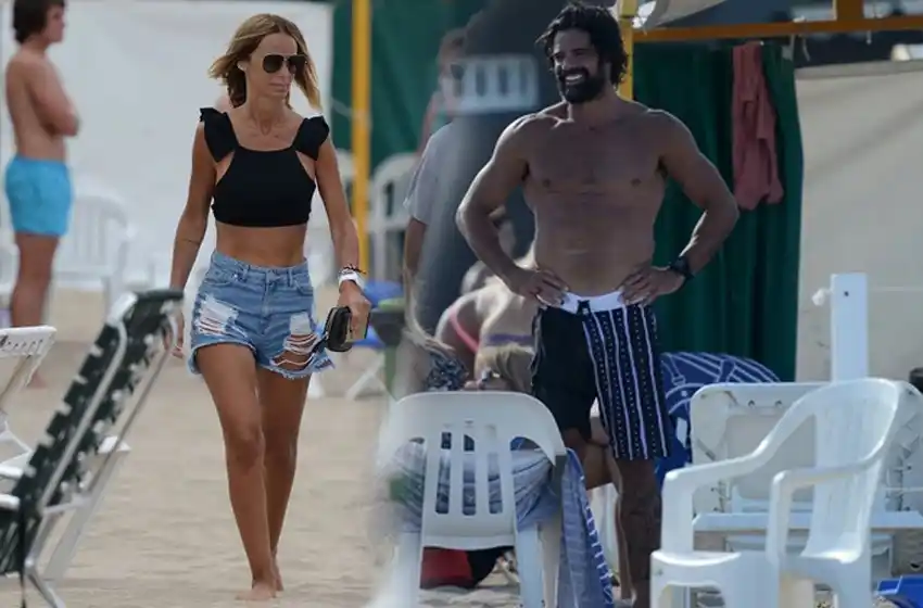 Luciano Castro y Sabrina Rojas, juntos en la playa después de la separación