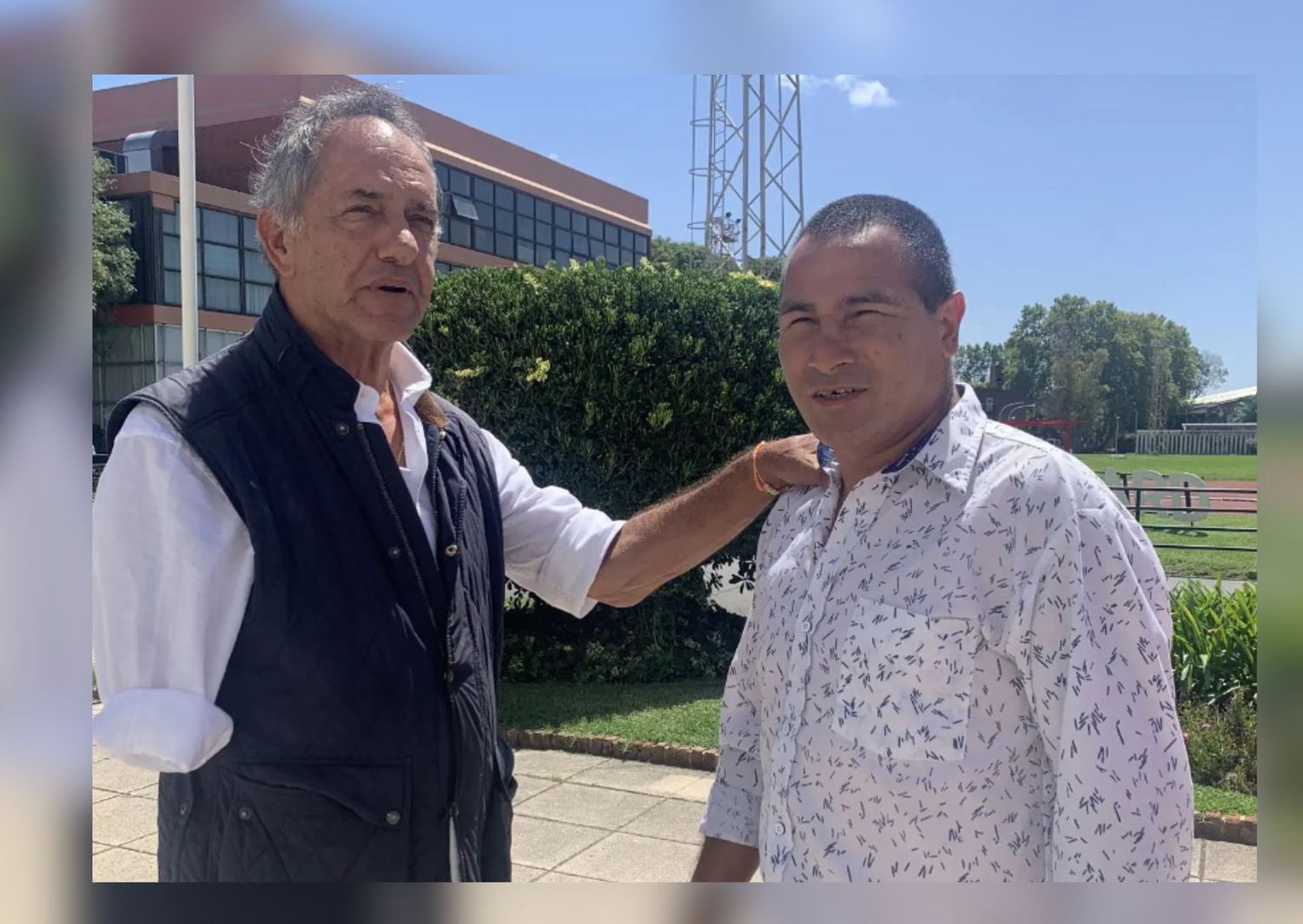 Silvio Velo junto a Daniel Scioli