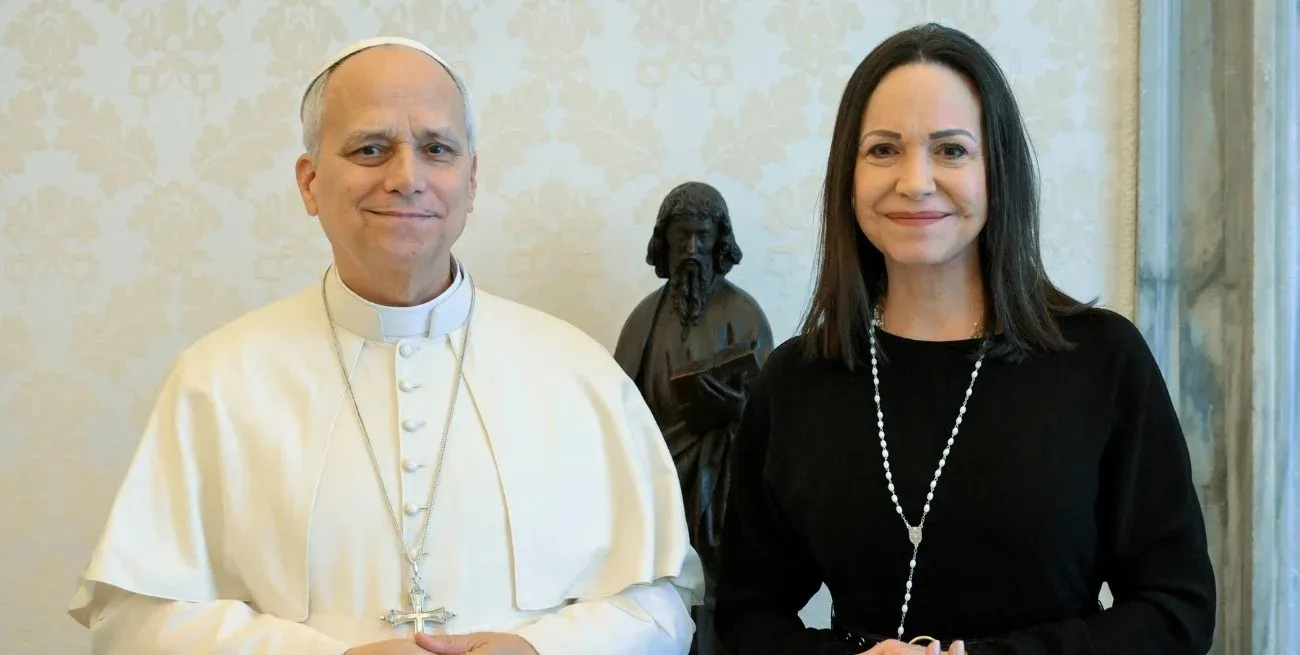 El papa León XIV recibió a María Corina Machado.