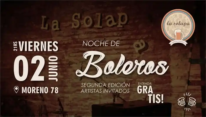 Noche de viernes: boleros en vivo en La Solapa 