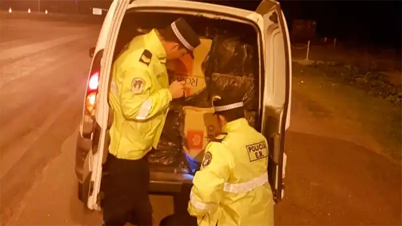 En un control aduanero sobre Ruta 14, incautaron un total de 15.000 paquetes de cigarrillos