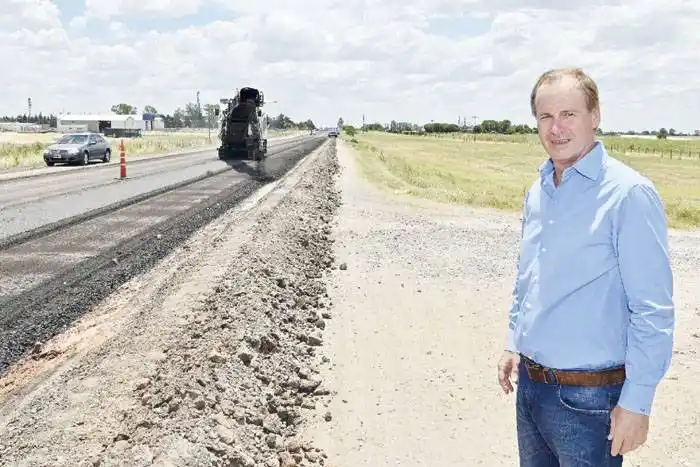 Bordet recorrió la obra de una ruta clave para el  corredor productivo del Mercosur