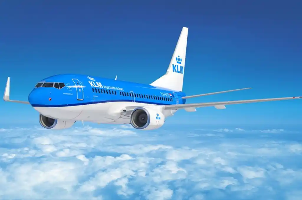 La avión de la empresa KLM que provenía de Ámsterdam y se dirigía hasta el Aeropuerto Internacional de Ezeiza.