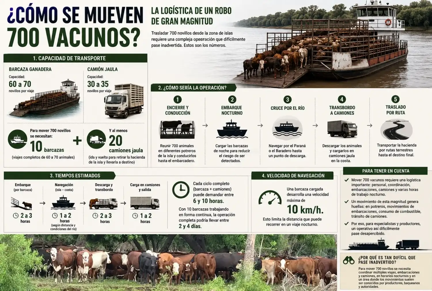 Robo 700 vacas infografía
