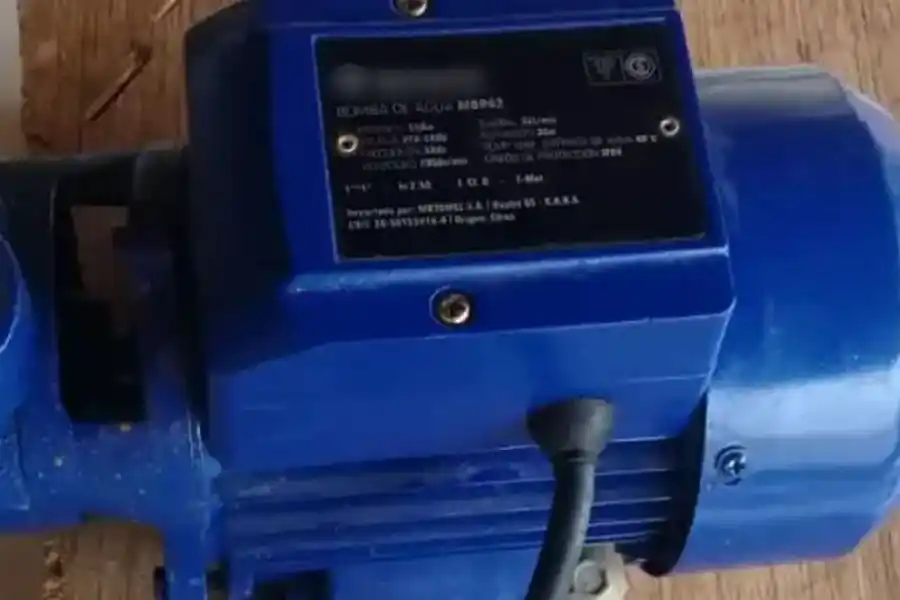 Recuperó una bomba centrífuga que estaba publicada para la venta en redes sociales