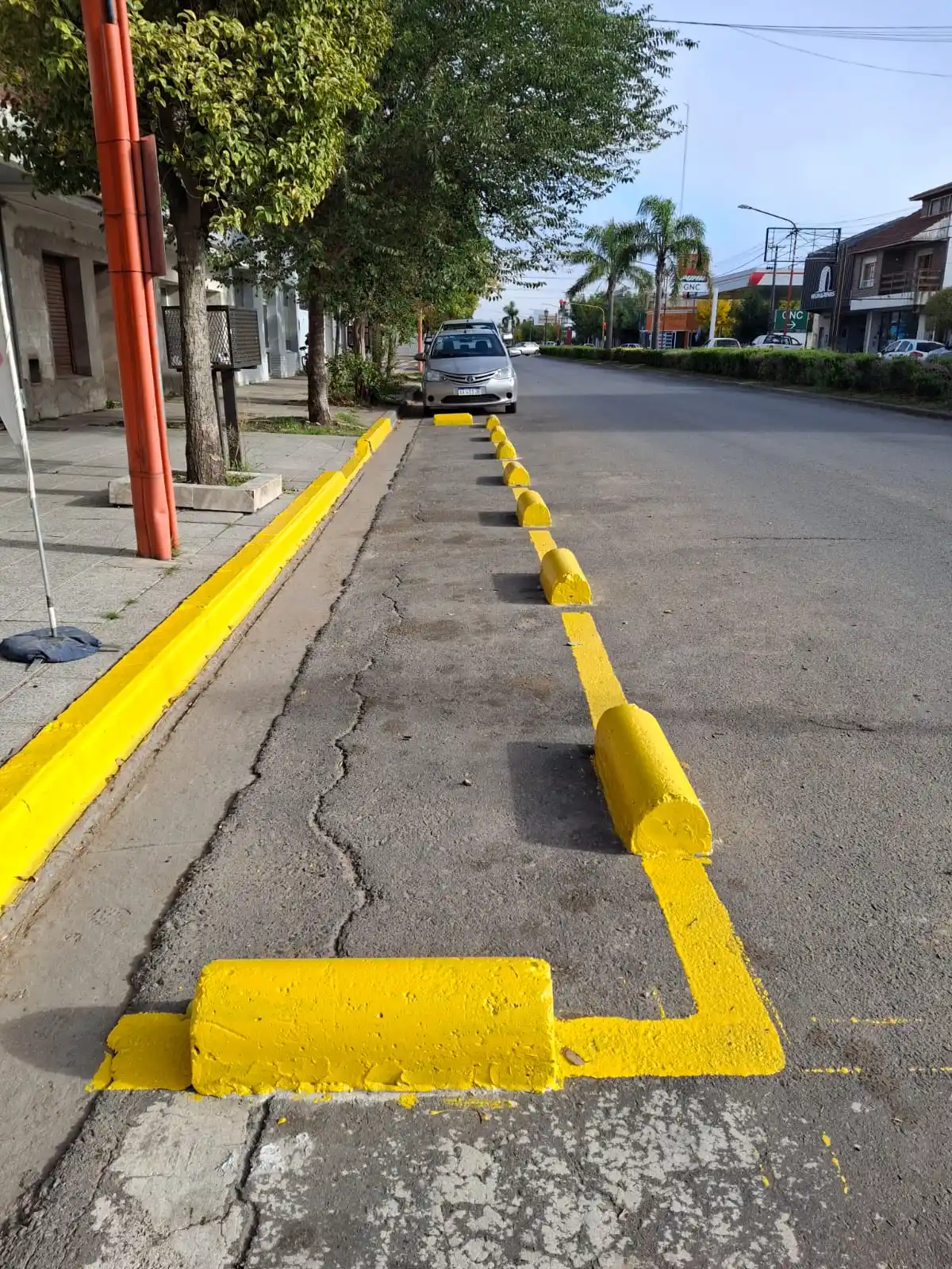 Colocación de ochavas activas en la ciudad
