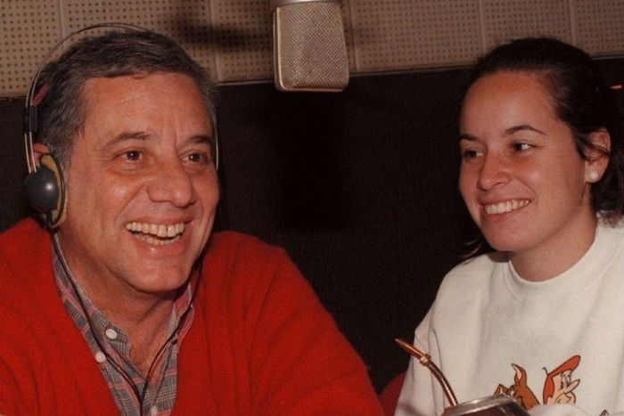 Catania y su hija, en 1997. Gentileza: El Litoral